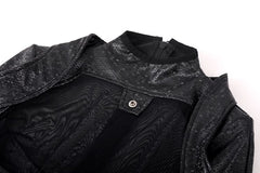 Tactical Anime Girl PU Leather Sheer Mesh Sexy Open Crotch Cosplay Full Bodysuit Costume-12