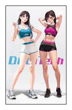 Anime Style Short Gymnastics Uniform Sheer Mesh Volleyball Sports Activewear-2