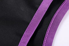 Anime Style Sexy One-piece Swimsuit Front Zipper Spandex Racing Swimwear Bodysuit-14