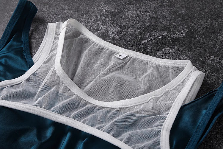 Anime Style Short Gymnastics Uniform Sheer Mesh Volleyball Sports Activewear-23