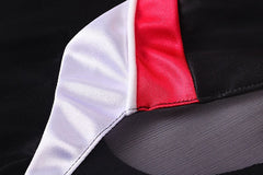 Black and Red One-Piece Spandex Race Queen Bodysuit Cotume with Sheer Mesh-19