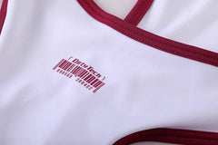 Anime Style 3-Piece Short Gymnastics Uniform Sports Tank Top with Sexy Cutout Shorts-10