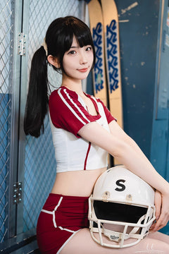 Anime Style 3-Piece Short Gymnastics Uniform Volleyball Sports Activewear-13