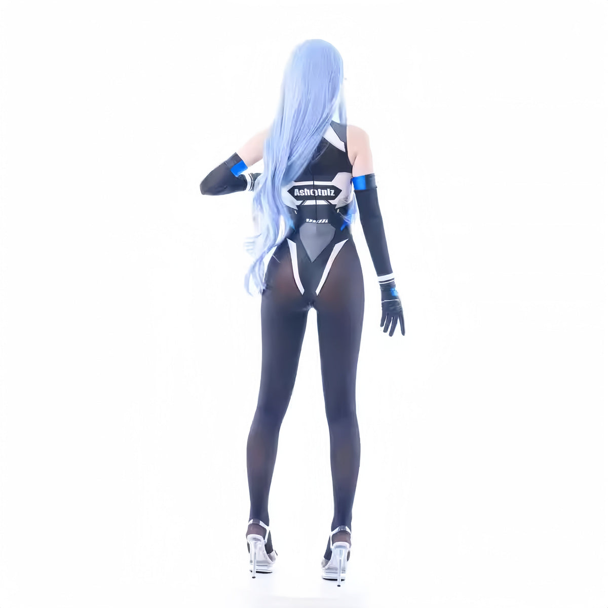 Anime Sci-Fi Spandex Cosplay Open Crotch Bodysuit Costume Lingerie Zentai-19