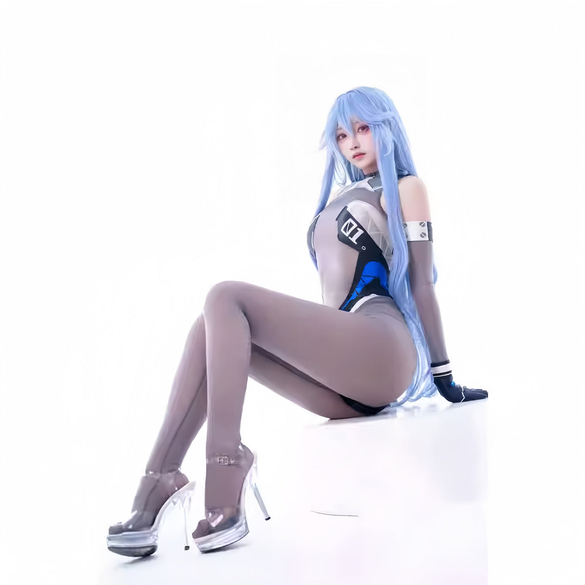 Anime Sci-Fi Spandex Cosplay Open Crotch Bodysuit Costume Lingerie Zentai-10