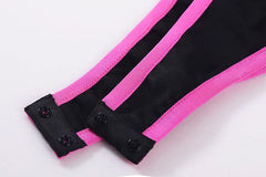 Anime Strawberry Ice Cream Style Bunny Girl Knitted Black Pink Bodysuit Lingerie Set-16