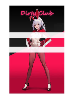 Wild Bunny Cow Girl PU Leather Jacket Sheer Sexy Ligerie Cosplay Costume Set-2