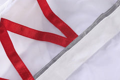 Tactical Anime Girl PU Leather Sheer Mesh Sexy Cosplay Bodysuit Costume White-11