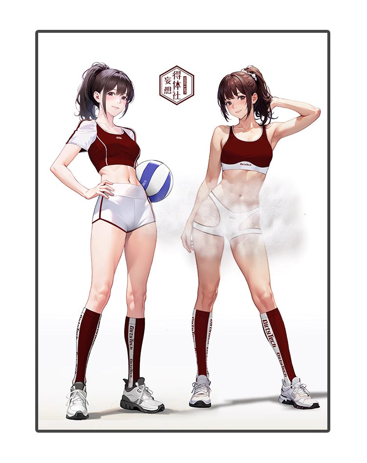 Anime Style 3-Piece Short Gymnastics Uniform Sports Tank Top with Sexy Cutout Shorts-2