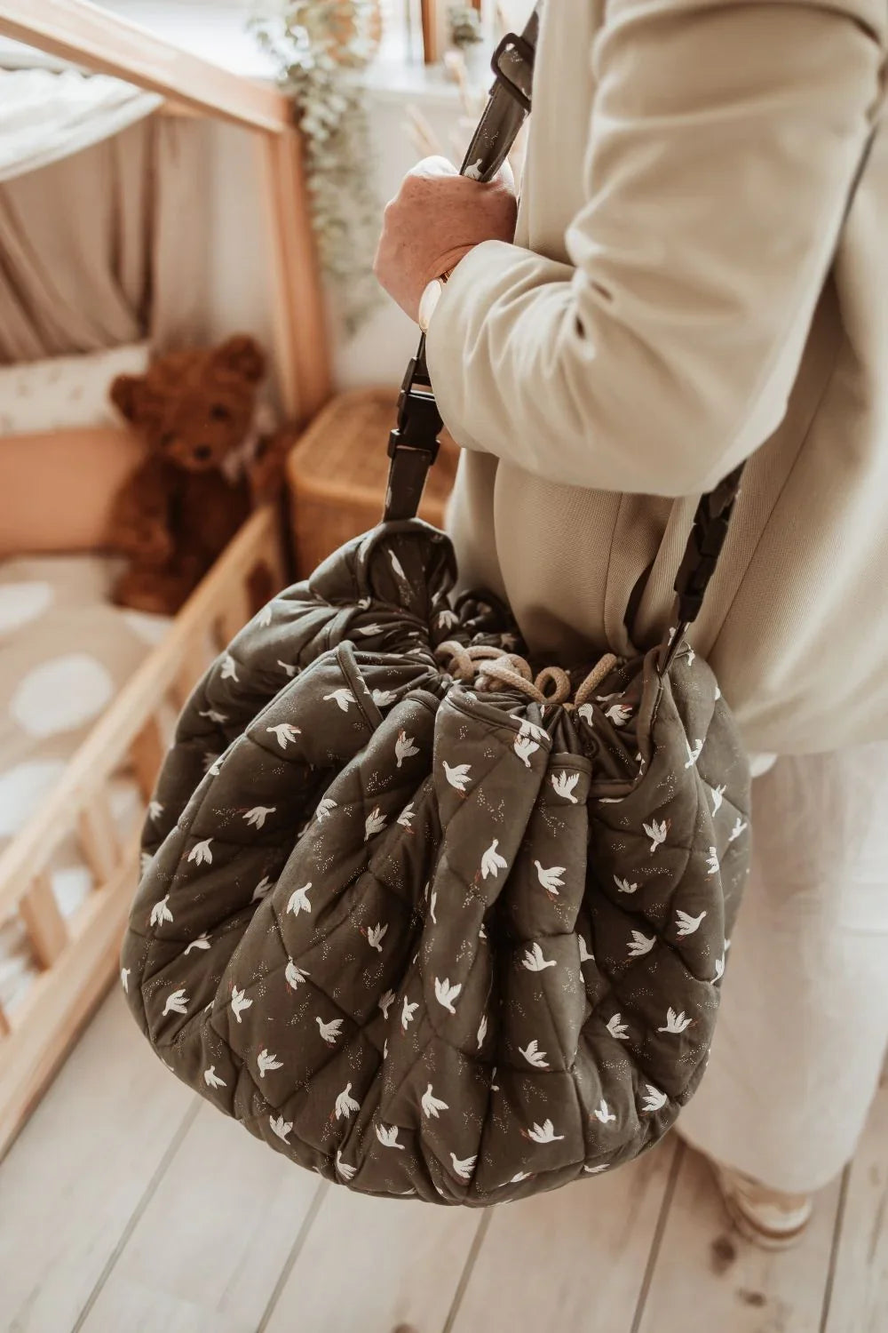Organic Soft Babymat & Bag | Birds | play&go-7