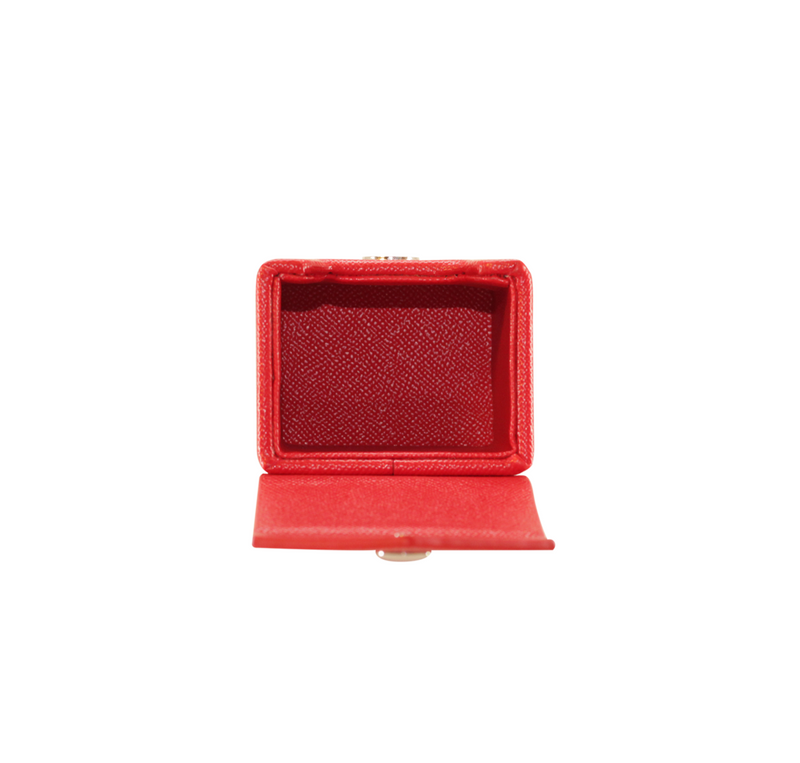 Red Mach 2 Deck Box - Hard Shell - Textured Vegan Leather-8