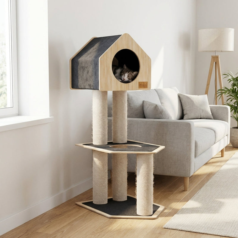 Condo Hideout - 2-Level Deluxe Cat Tree-2