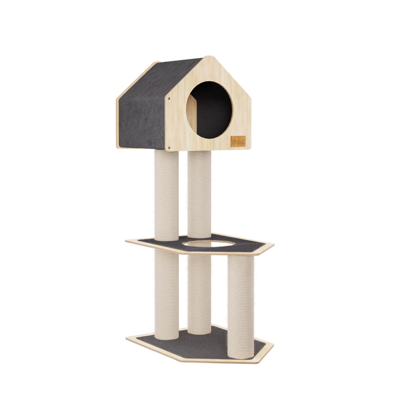 Condo Hideout - 2-Level Deluxe Cat Tree-8