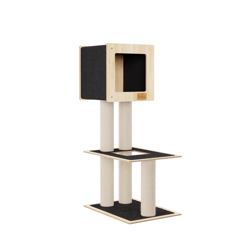Hut Hideout - 2-Level Deluxe Cat Tree-6