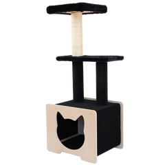 Hut Hideout - Deluxe 3-Level Cat Tree-9