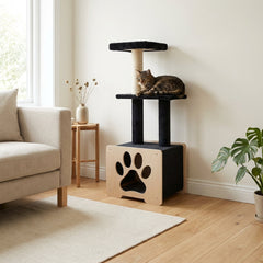 Hut Hideout - Deluxe 3-Level Cat Tree-7