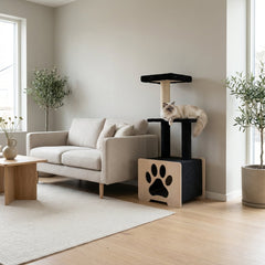 Hut Hideout - Deluxe 3-Level Cat Tree-8