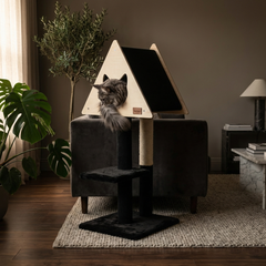 Teepee Hideout - Deluxe 2-Level Cat Tree-1