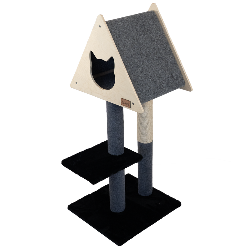Teepee Hideout - Deluxe 2-Level Cat Tree-4
