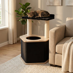 The Lodge Hideout - 2-Level Cat Tree-1