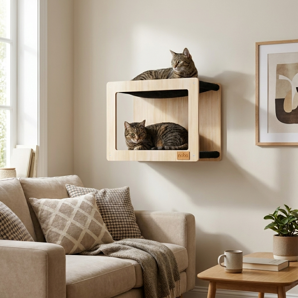 Wall Mounted, Double Hammock Cat Hidedout-2