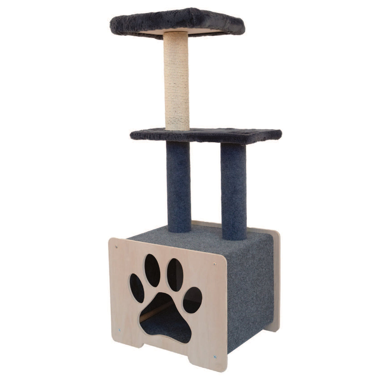 Hut Hideout - Deluxe 3-Level Cat Tree-13