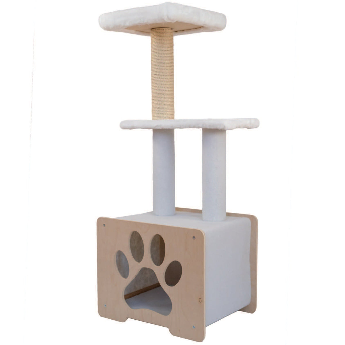 Hut Hideout - Deluxe 3-Level Cat Tree-14