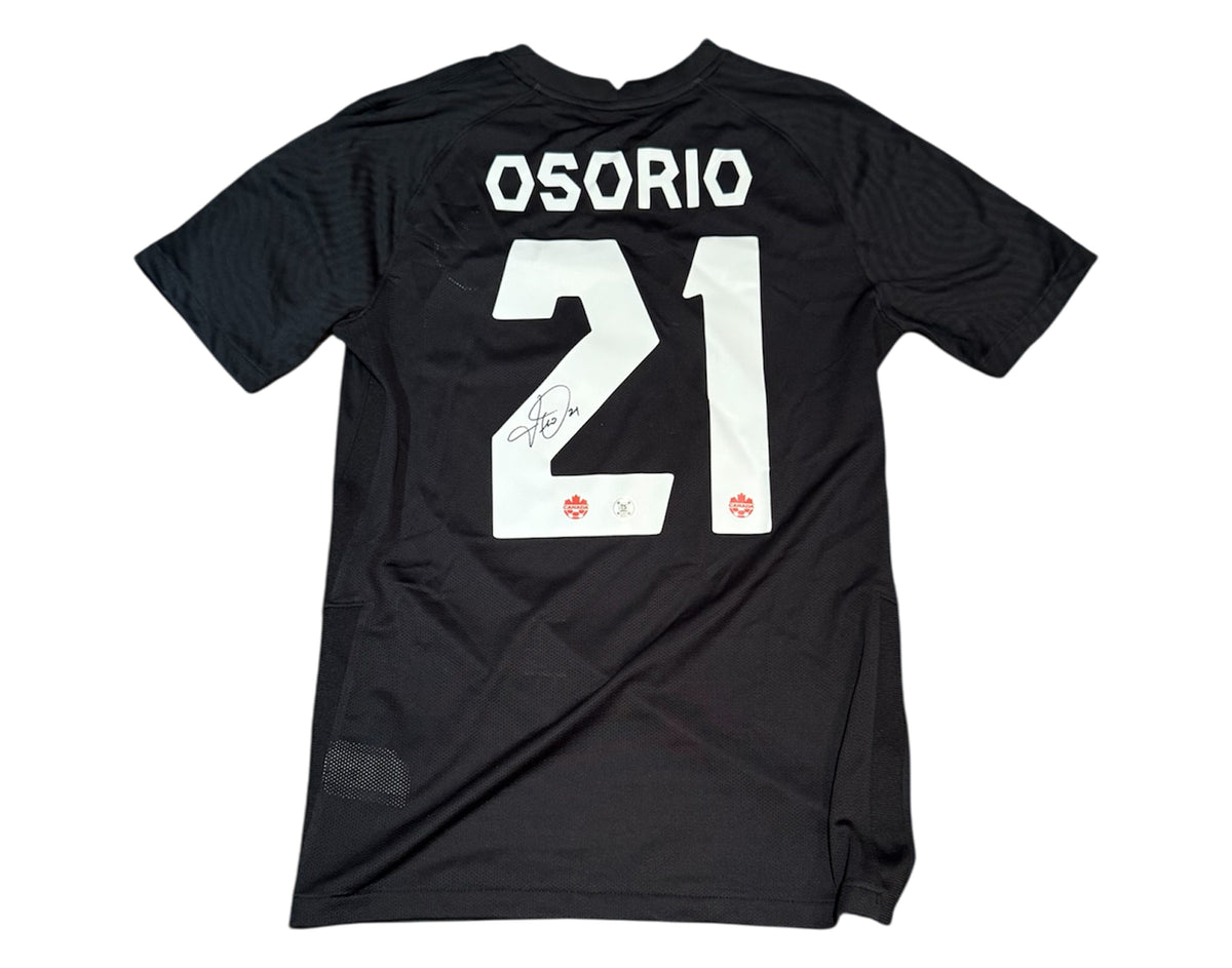 Jonathan Osorio Autographed Canada Men's National Team Nike Replica Black Jersey-1