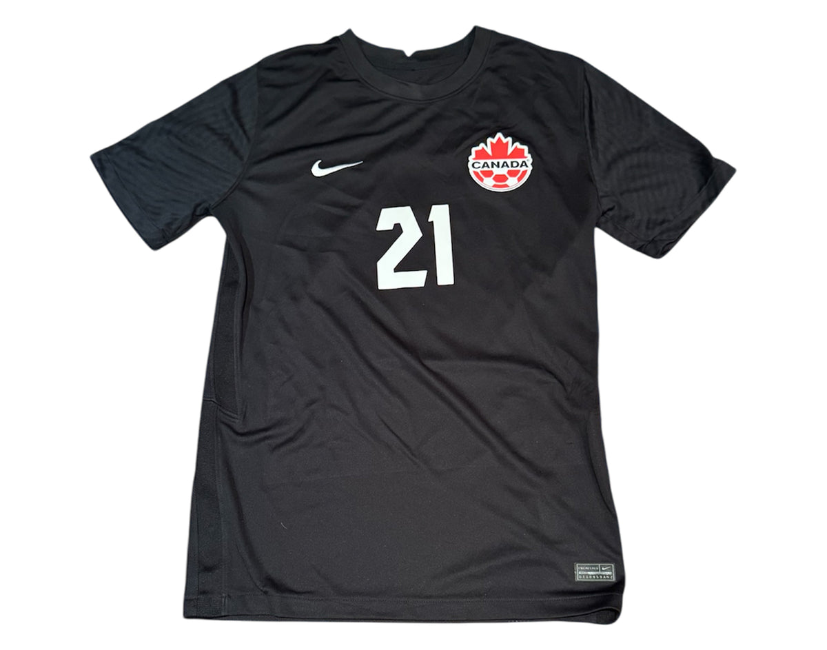 Jonathan Osorio Autographed Canada Men's National Team Nike Replica Black Jersey-3