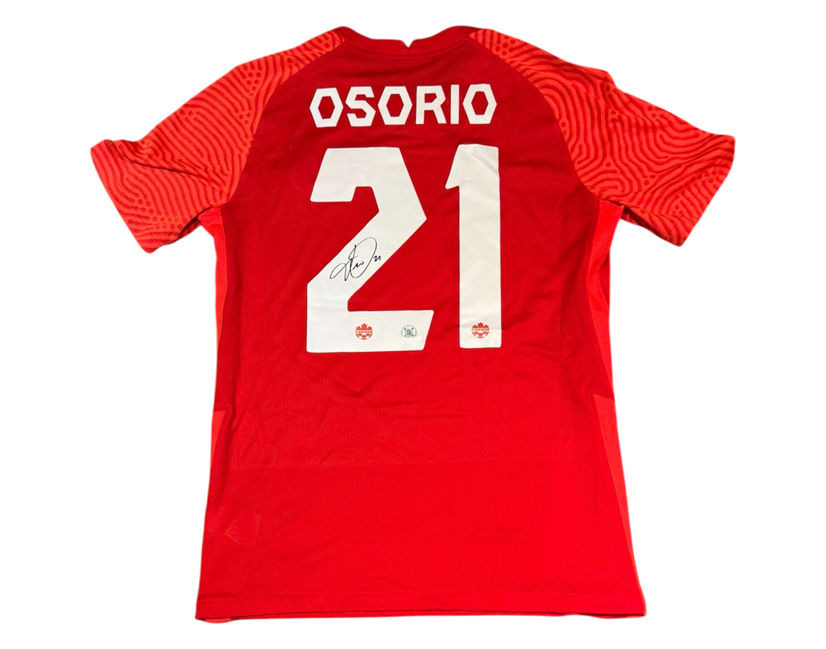 Jonathan Osorio Autographed Canada Men's National Team Nike Replica Red Jersey-1