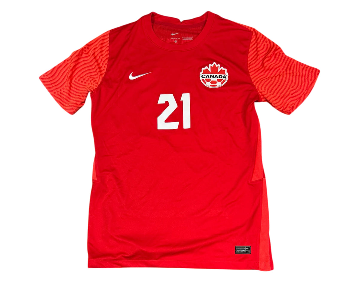 Jonathan Osorio Autographed Canada Men's National Team Nike Replica Red Jersey-3