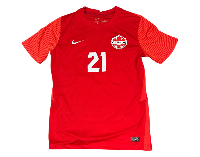 Jonathan Osorio Autographed Canada Men's National Team Nike Replica Red Jersey-3