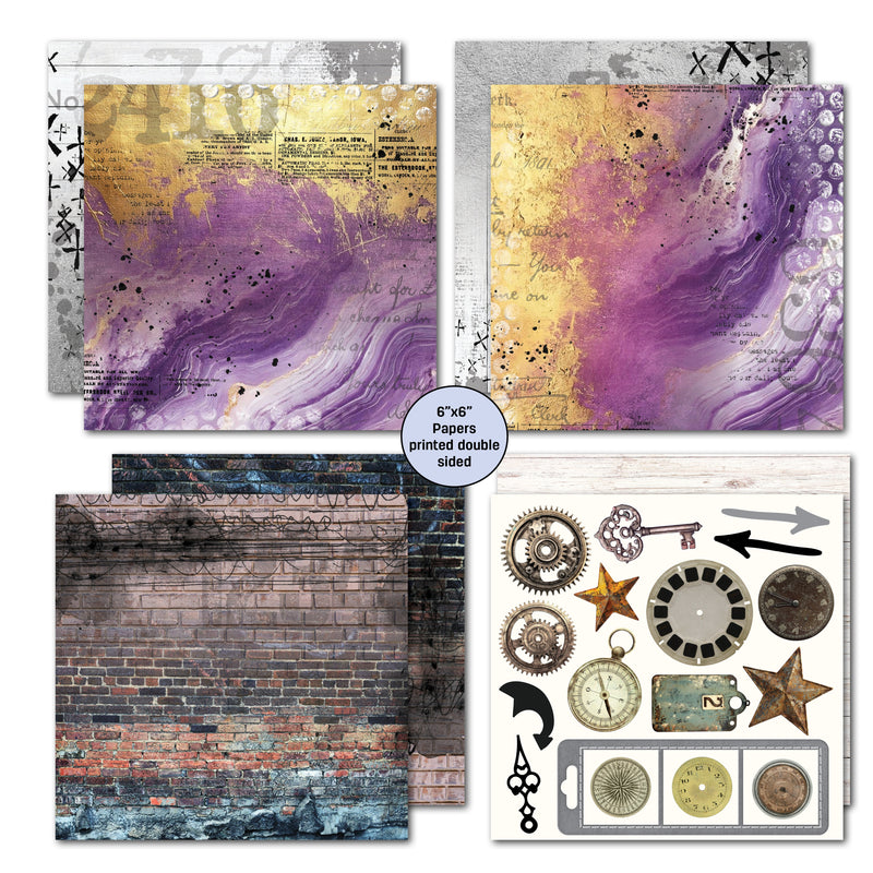 3Quarter Designs Oh Texture 6x6 Paper Pack-4