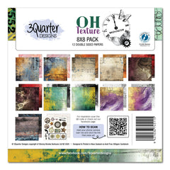 3Quarter Designs Oh Texture 8x8 Paper Pack-1