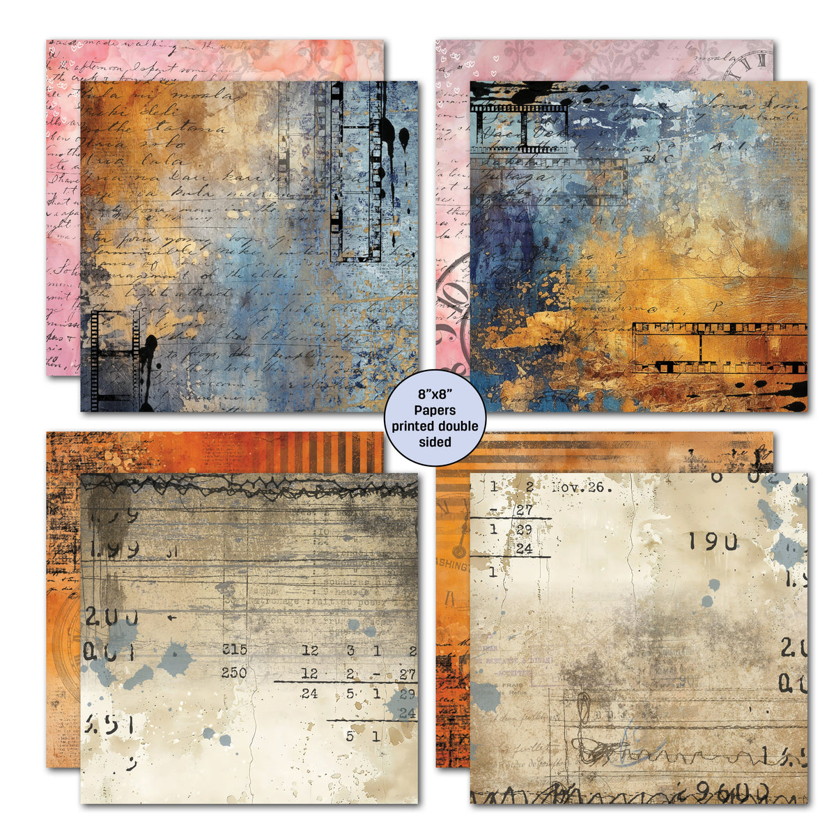 3Quarter Designs Oh Texture 8x8 Paper Pack-2