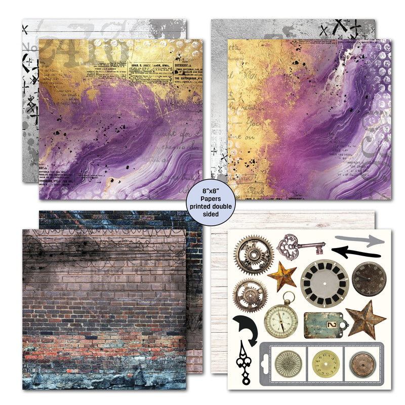 3Quarter Designs Oh Texture 8x8 Paper Pack-4