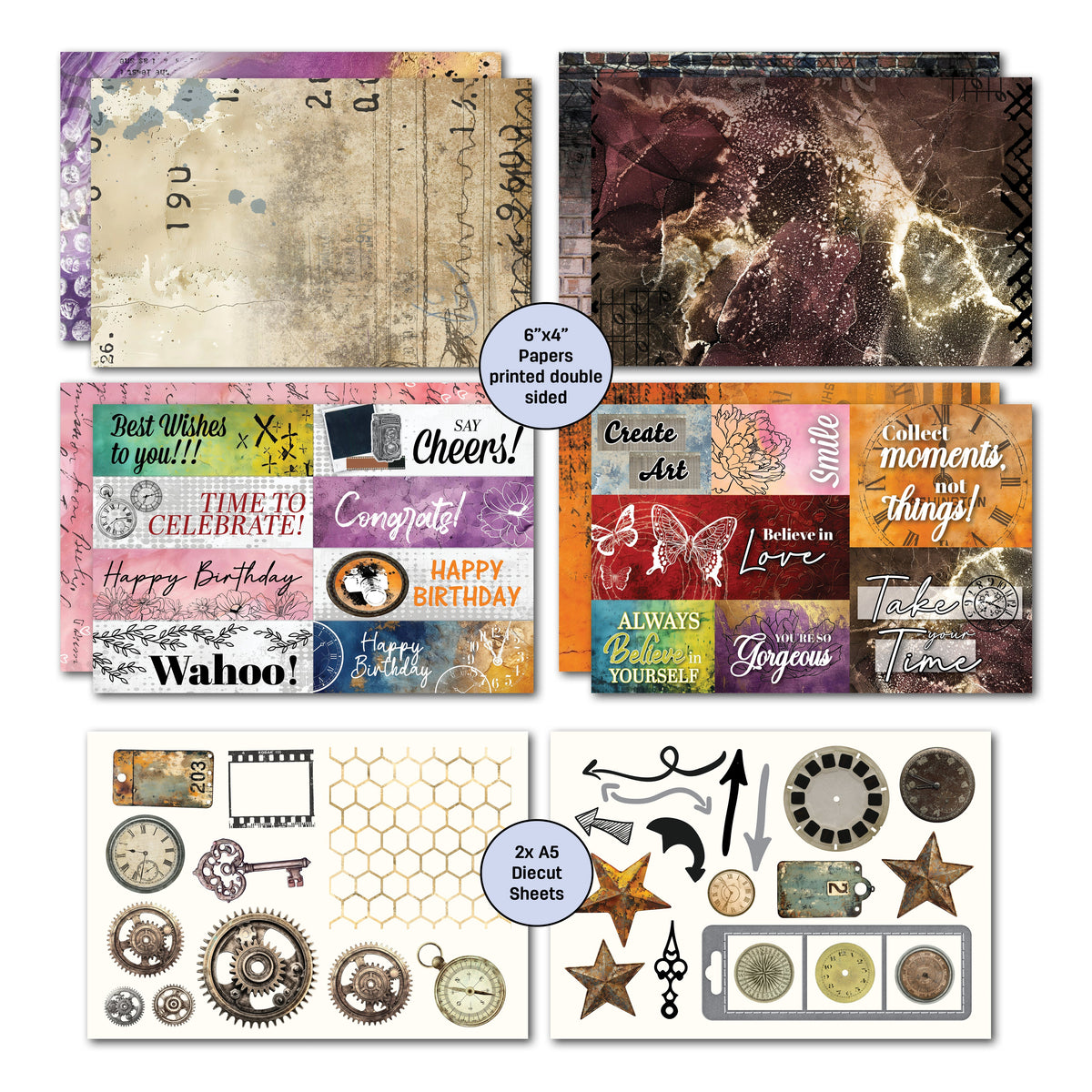 3Quarter Designs Oh Texture 6x4 Card Pack-5