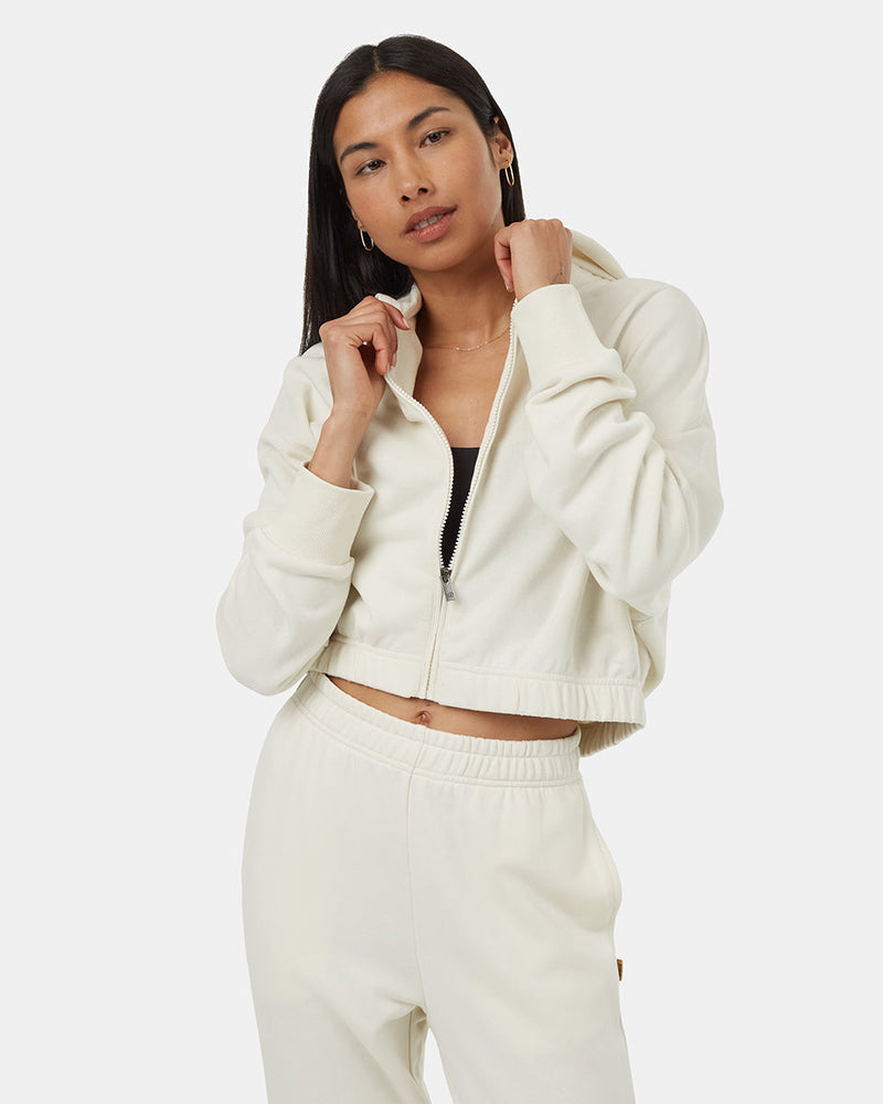 TreeTerry Oversized Cropped Zip Hoodie-4