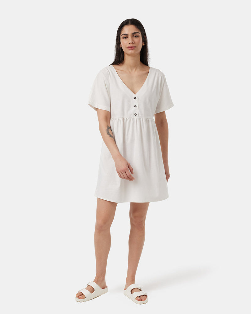 Hemp Button Front Swing Dress-1