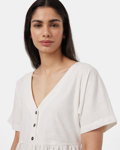 Hemp Button Front Swing Dress-4