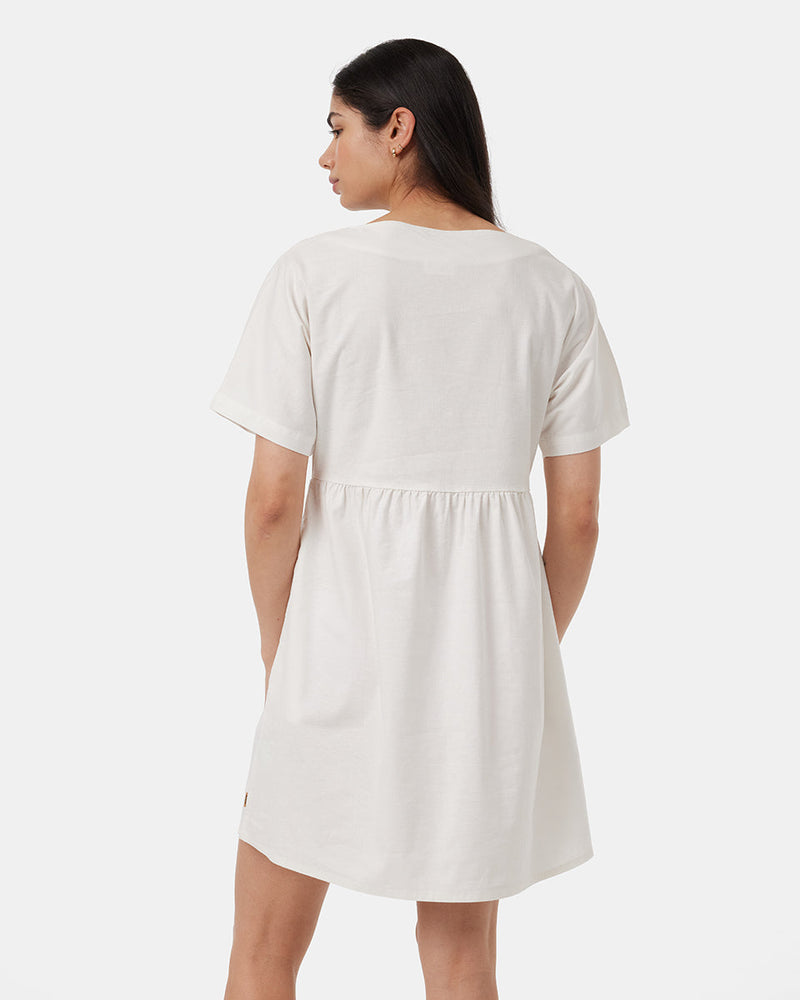 Hemp Button Front Swing Dress-3