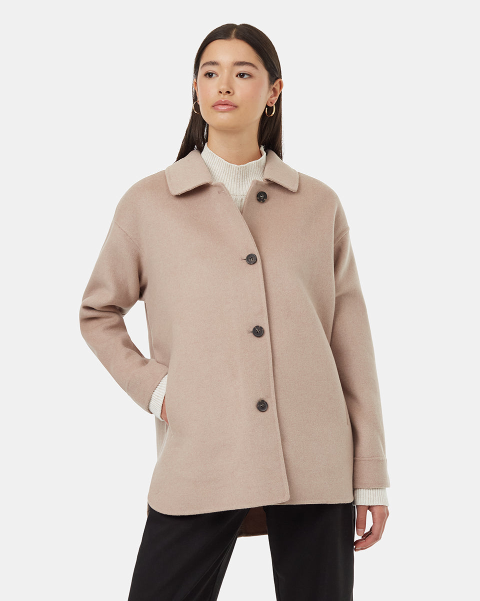 Wool Button Front Coat-1