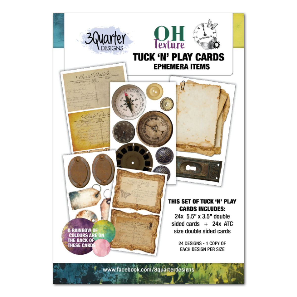 3Quarter Designs Oh Texture - Tuck N Play Cards-1