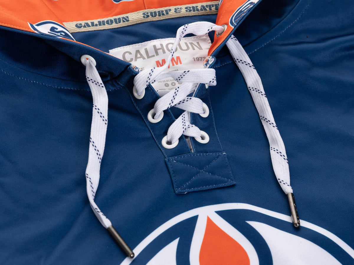 Edmonton Oilers Hockey Lace Hoodie-4