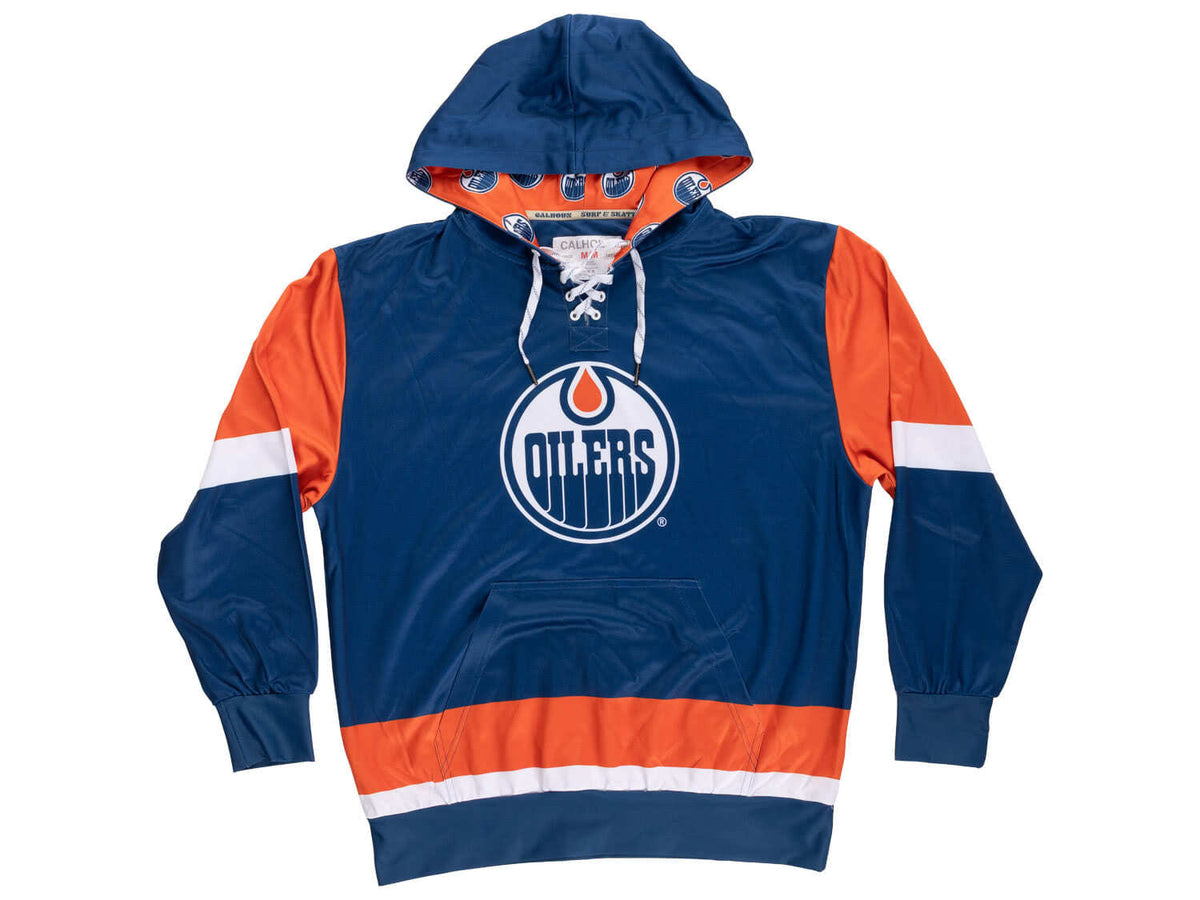 Edmonton Oilers Hockey Lace Hoodie-5