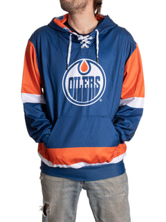 Edmonton Oilers Hockey Lace Hoodie-1