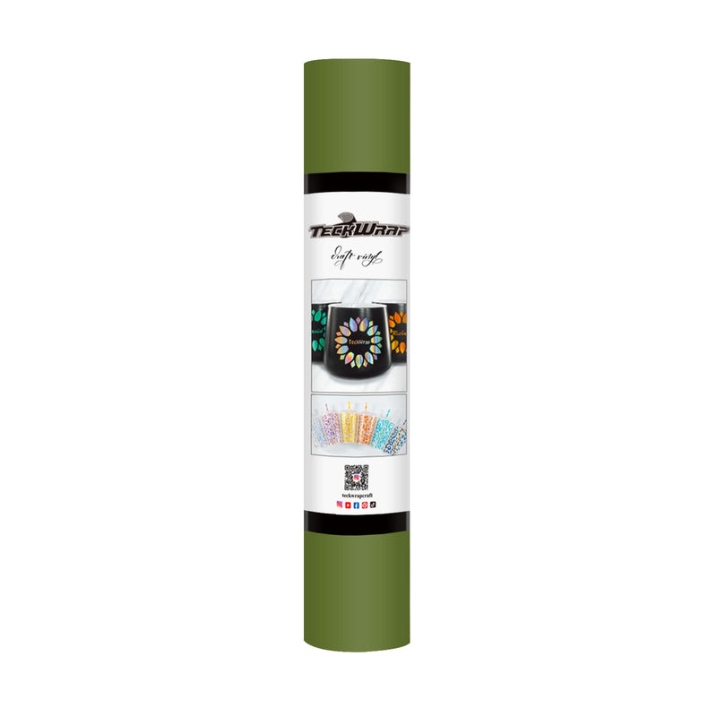 TeckWrap Matte Adhesive Vinyl - Olive | Ideal for Art Projects, Decals, and More!-1