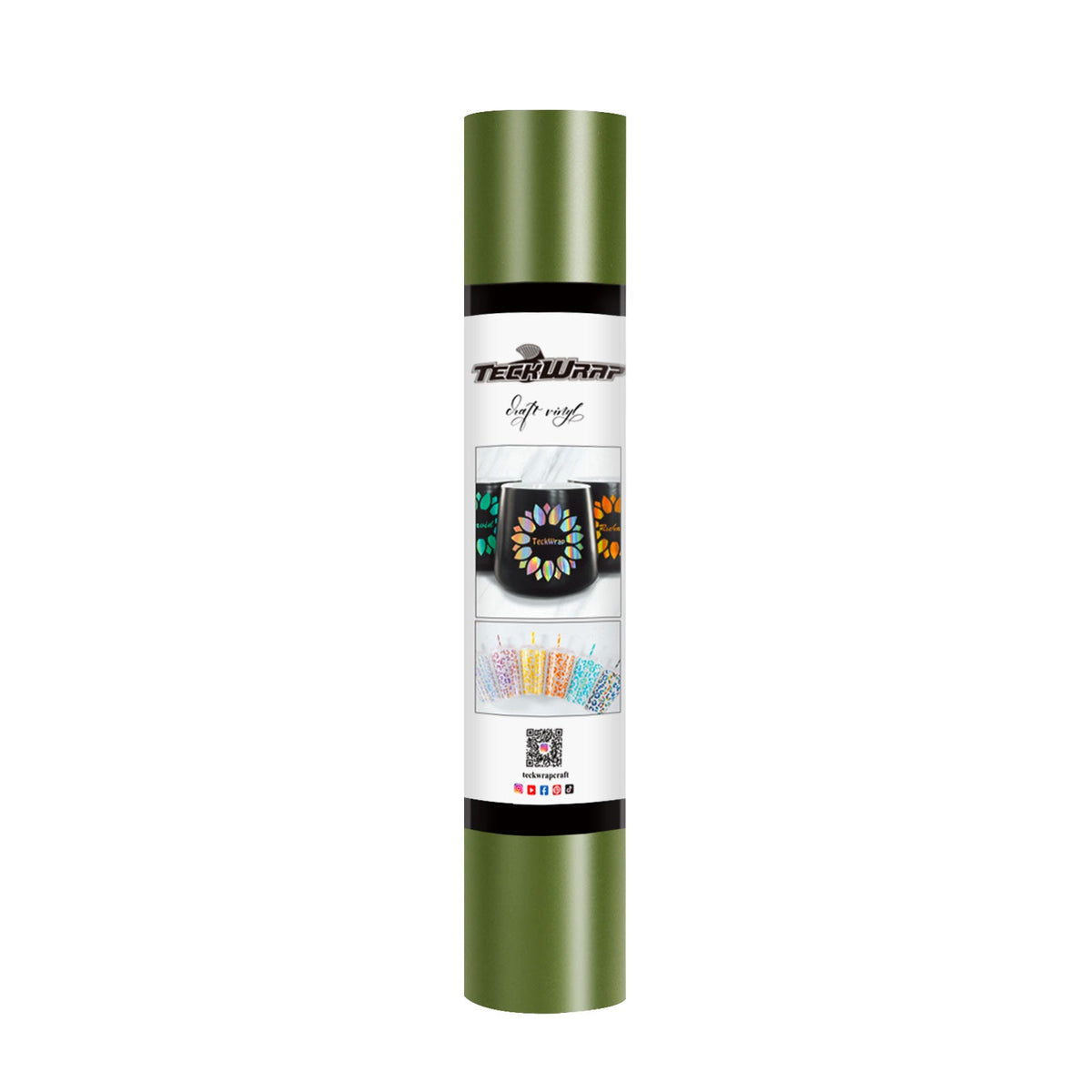 TeckWrap New Matte Adhesive Vinyl | Olive | Ultra-Thin & Flexible | Ideal for Wall Decals, Scrapbooking, and More-2
