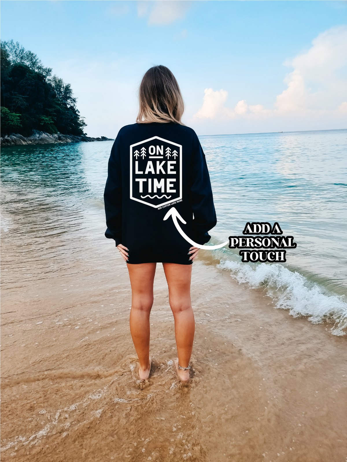 On Lake Time Personalized Sweatshirt | Summer Apparel-1