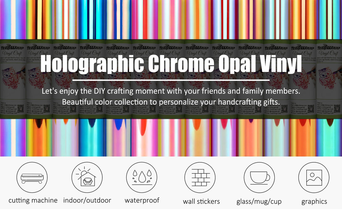 TeckWrap Opal Adhesive Vinyl - Hot Pink | Dazzling Chrome Finish | Ideal for DIY Projects-6